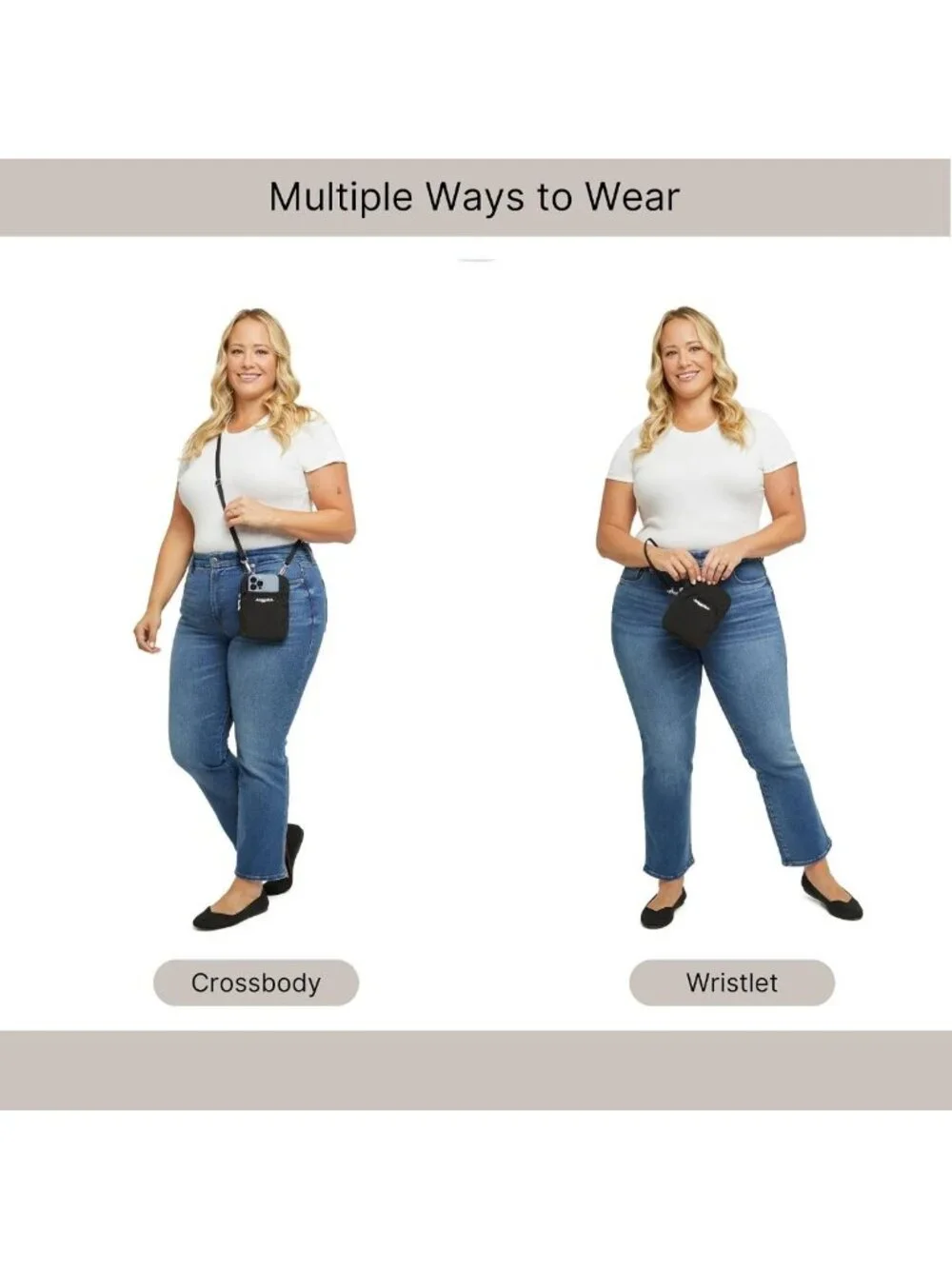RFID Travel Pouch - Stylish Crossbody Bag with Multiple Compartments & Secure